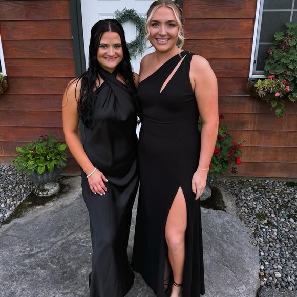 Show me your mumu Jasmine black halter dress size small - Picture 3 of 4